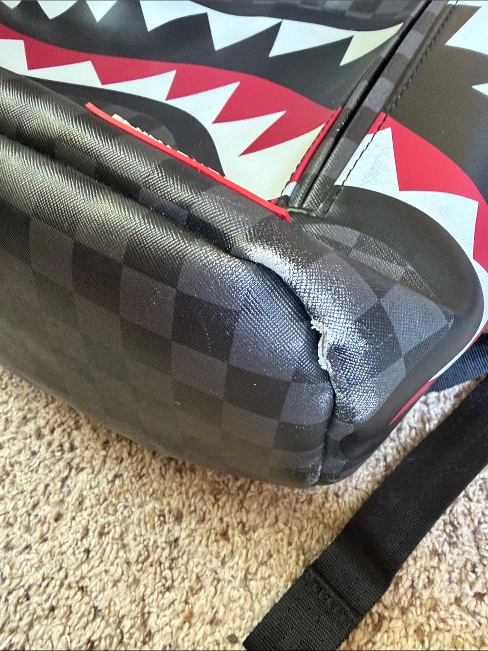 SPRAYGROUND CHECKERED SHARK IN PARIS BACKPACK - Picture 10 of 10